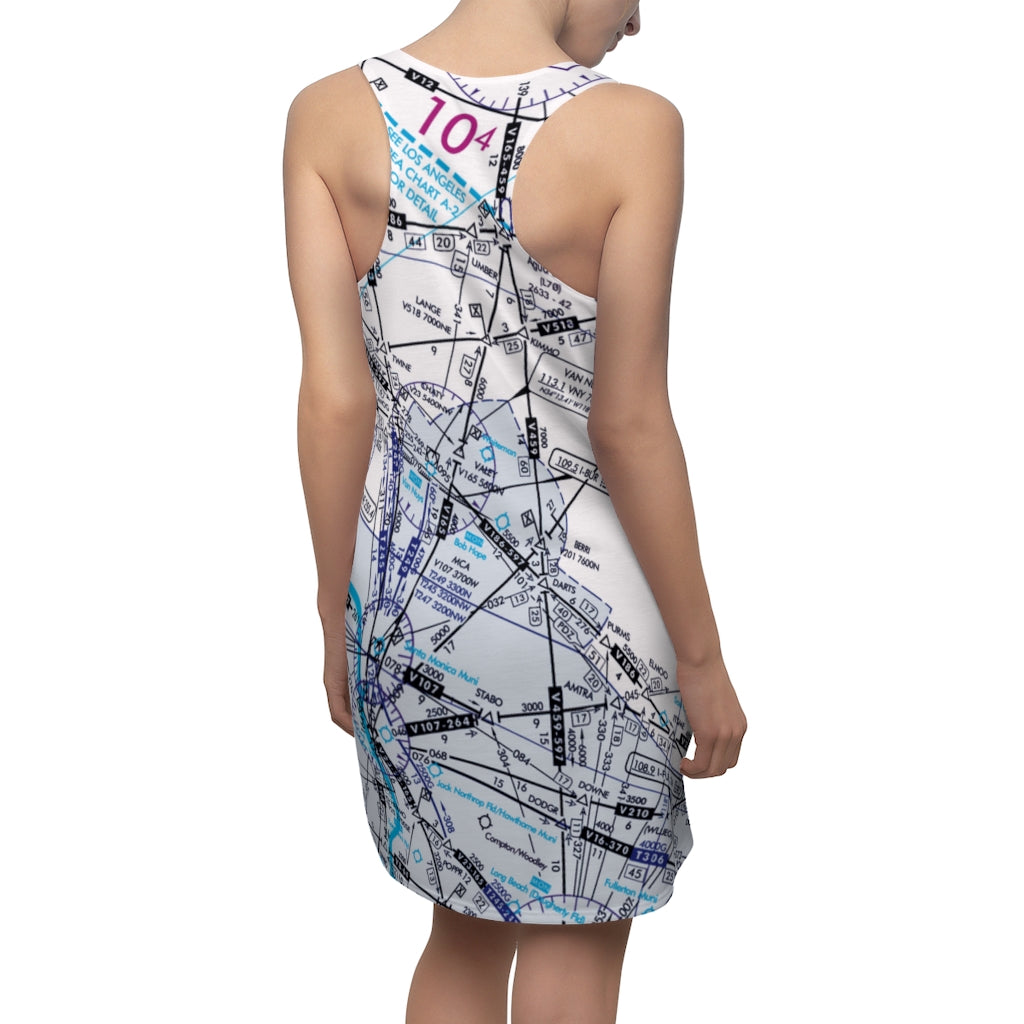 Enroute Low Altitude Chart - racerback dress (white)