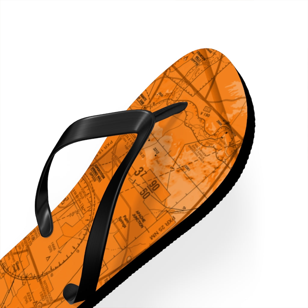 Aeronautical Chart Flip-Flops (PHX/orange)