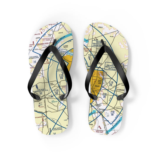 Aeronautical Chart Flip-Flops (DFW)