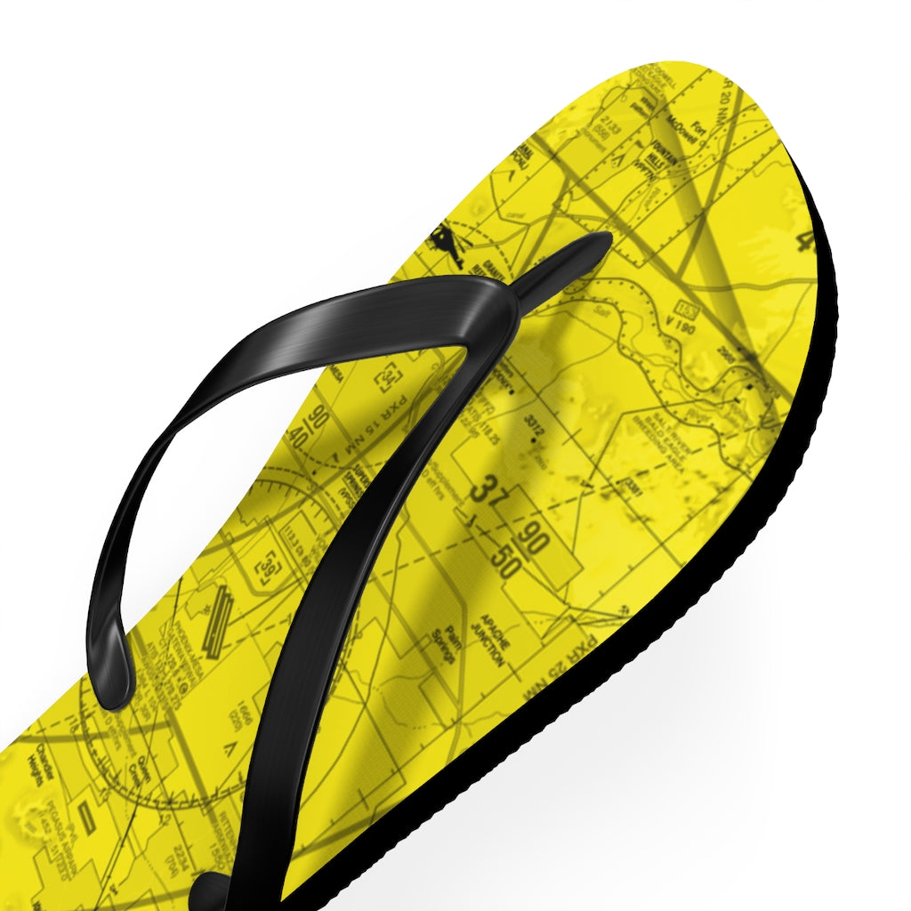 Aeronautical Chart Flip-Flops (PHX/yellow)