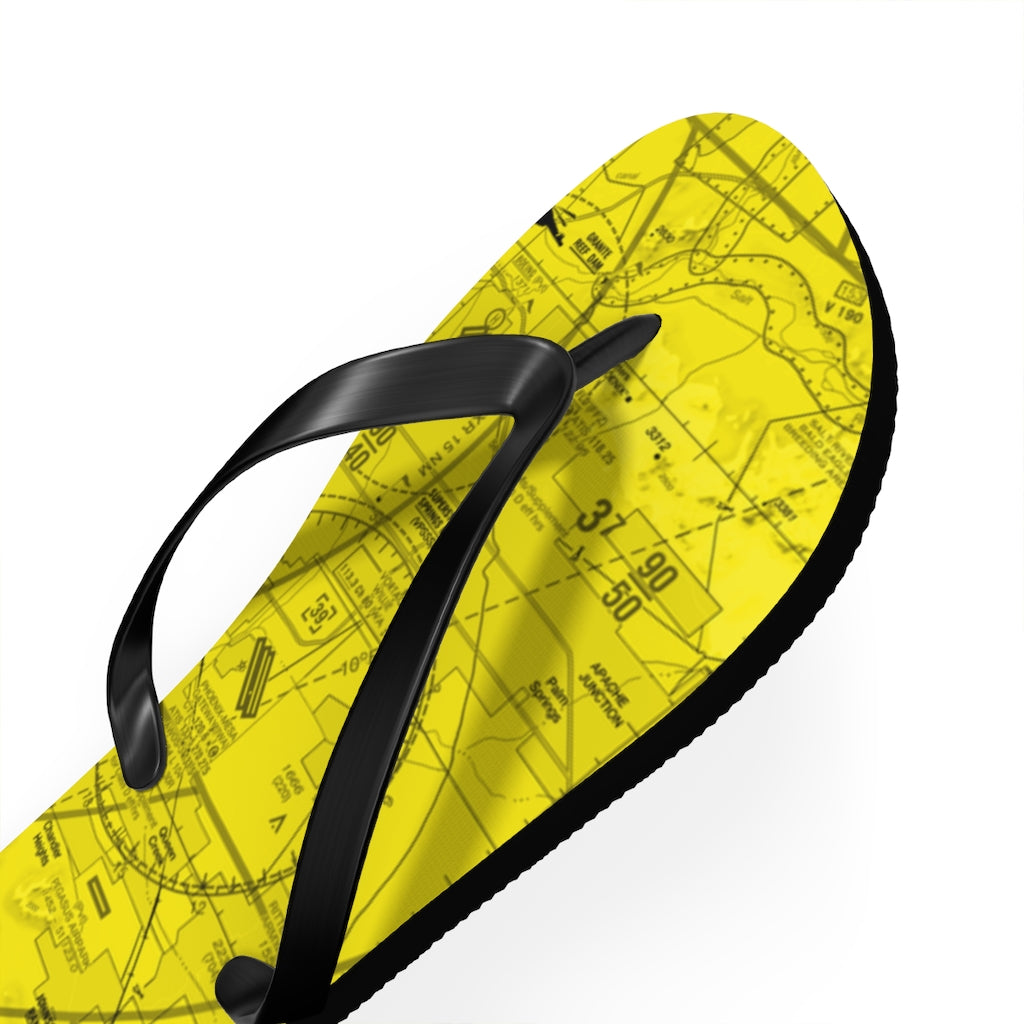 Aeronautical Chart Flip-Flops (PHX/yellow)