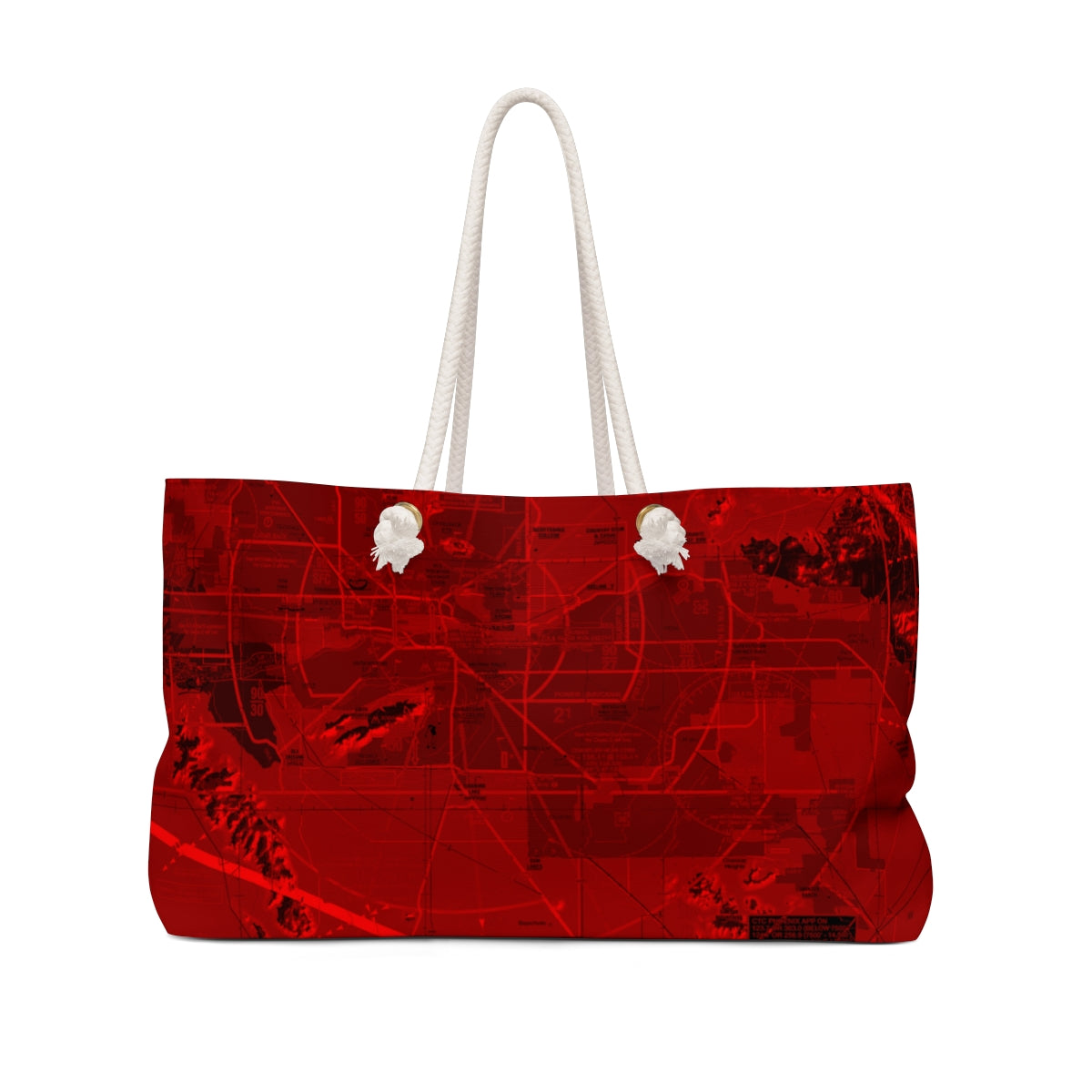 Aeronautical Chart weekender tote bag (PHX/red)