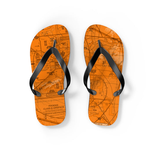 Aeronautical Chart Flip-Flops (PHX/orange)