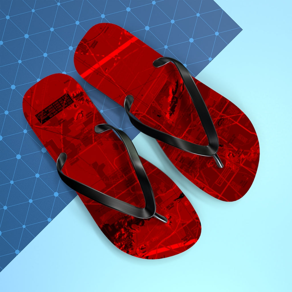 Aeronautical Chart Flip-Flops (PHX/red)
