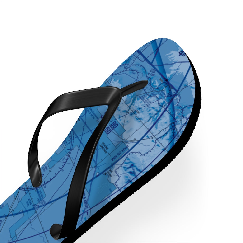 Aeronautical Chart Flip-Flops (PHX/blue)