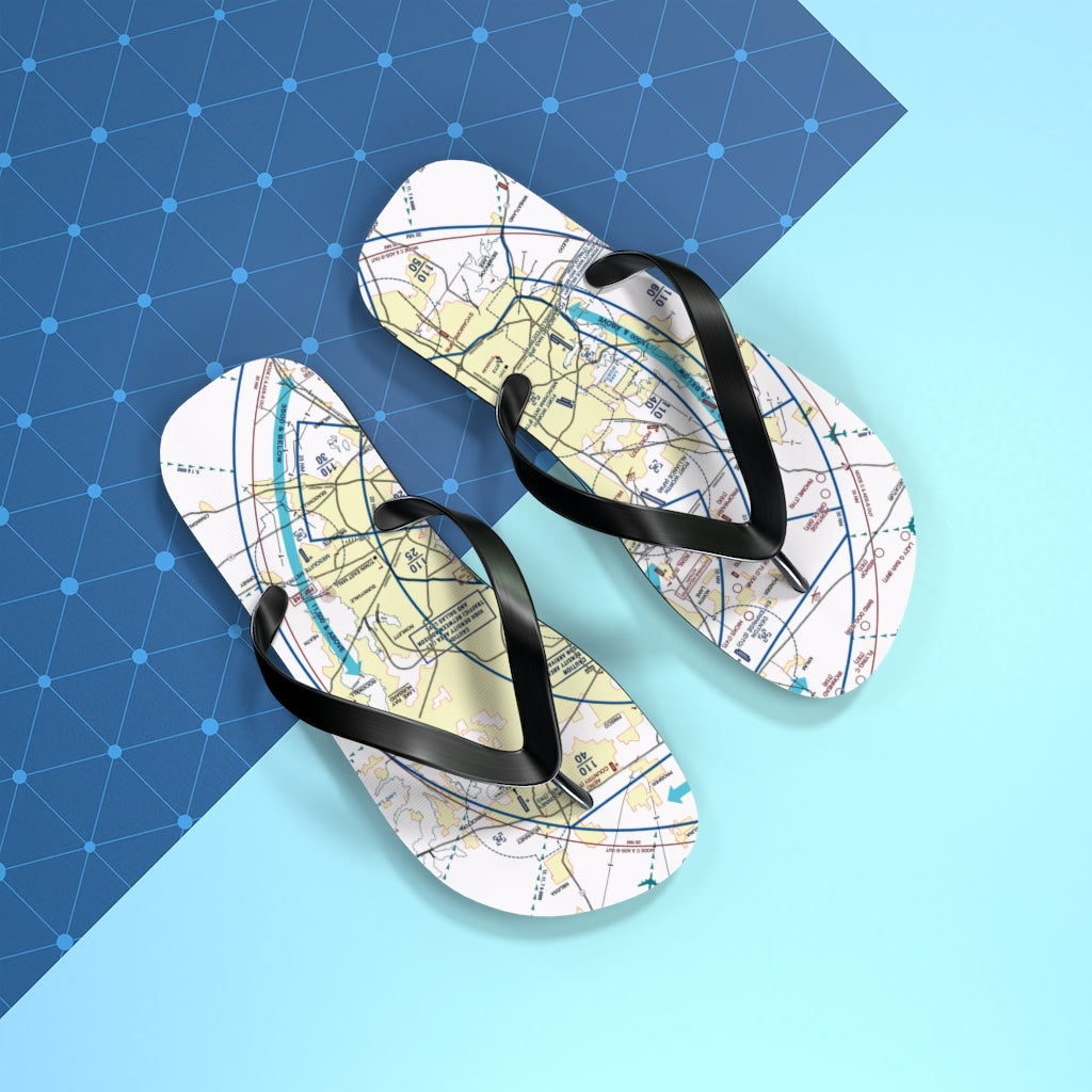 Aeronautical Chart Flip-Flops (DFW)
