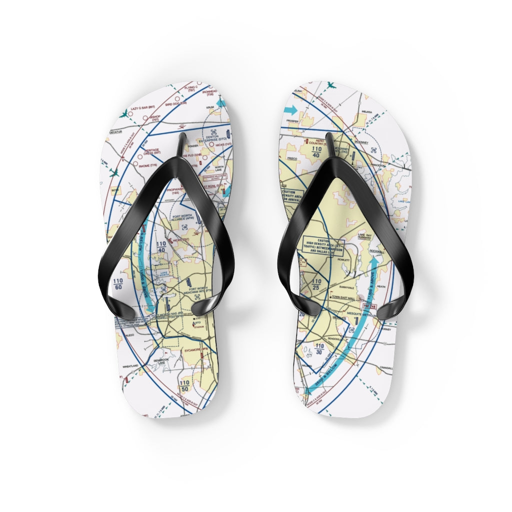Aeronautical Chart Flip-Flops (DFW)