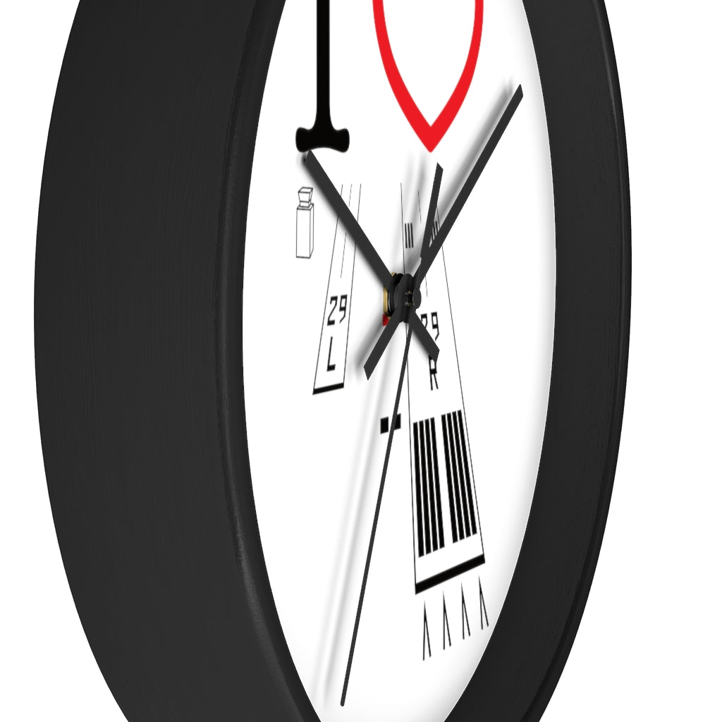 Torrance Airport Runways 29L-29R wall clock (white)