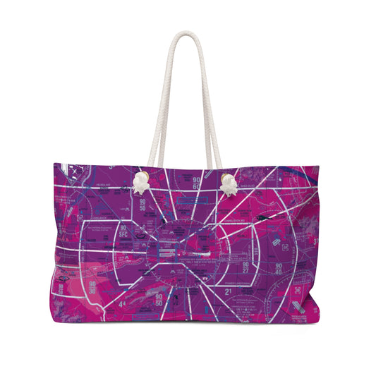 Aeronautical Chart weekender tote bag (PHX/purple)