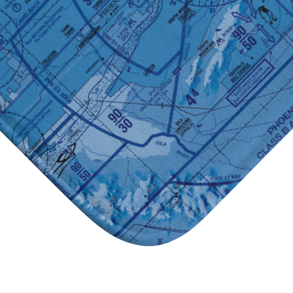 Phoenix TAC Chart bath mat (blue)
