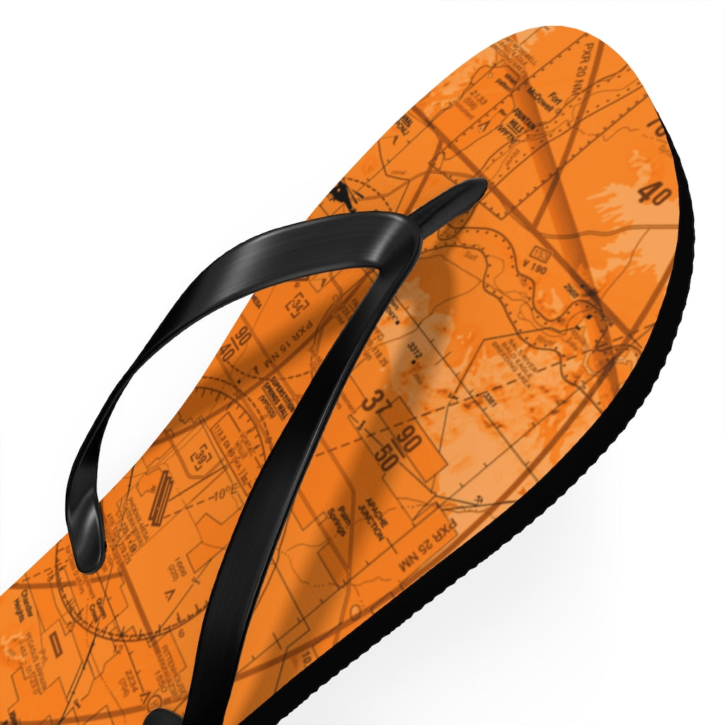 Aeronautical Chart Flip-Flops (PHX/orange)