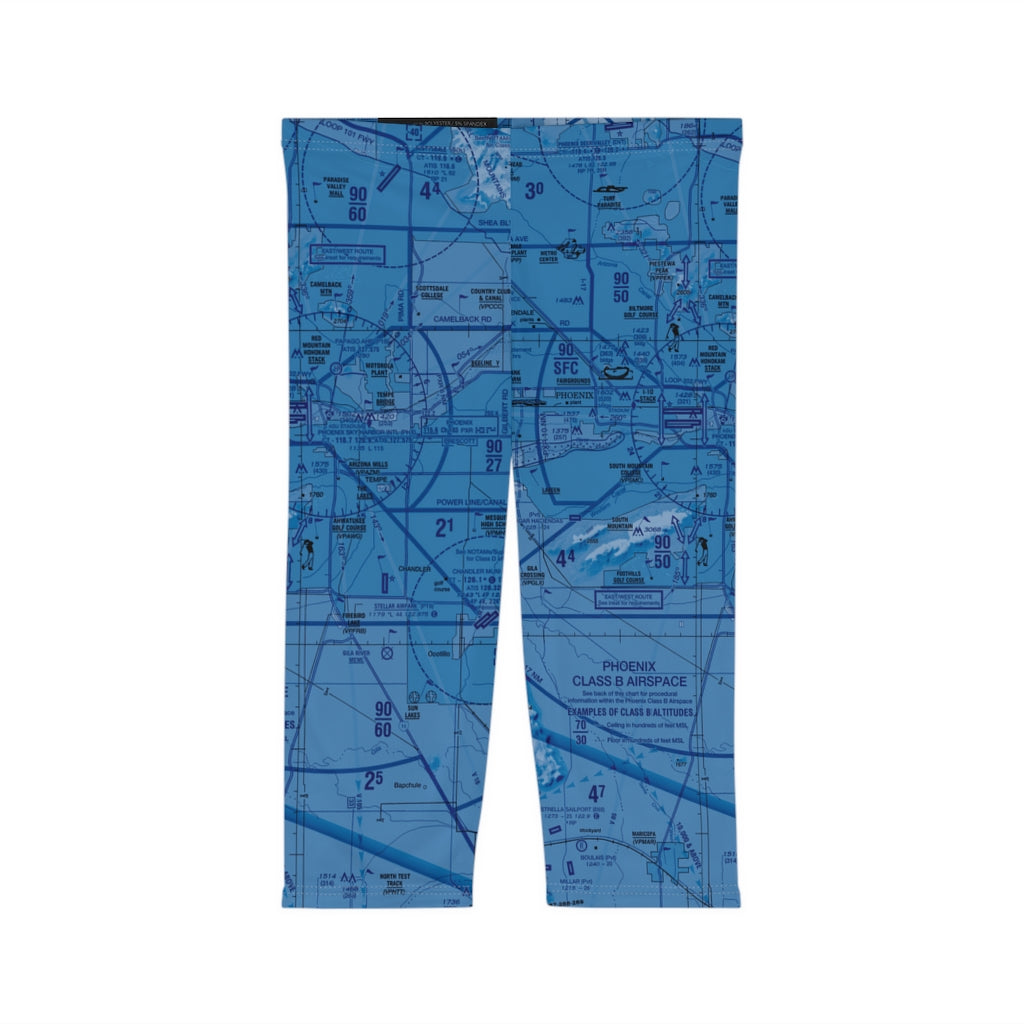 Phoenix TAC Chart capri leggings (blue)