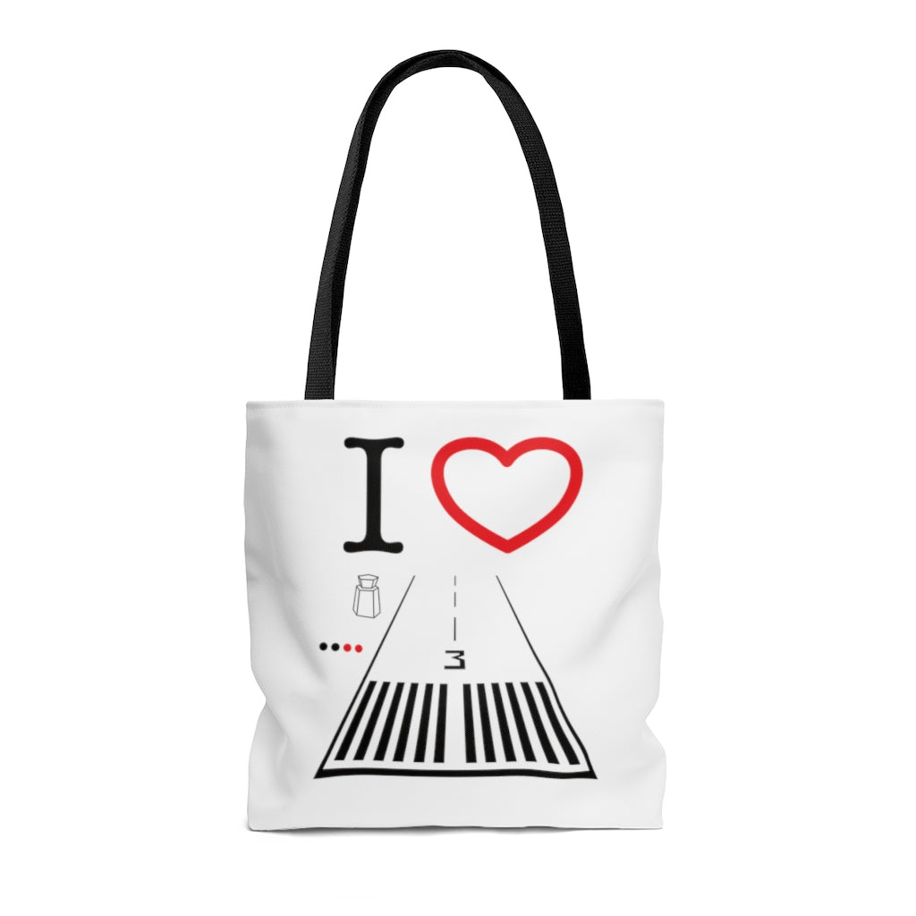 Santa Monica Airport Runway 21 / 3 - tote bag (white)Santa Monica Airport Runway 21 / 3 tote bag (white)