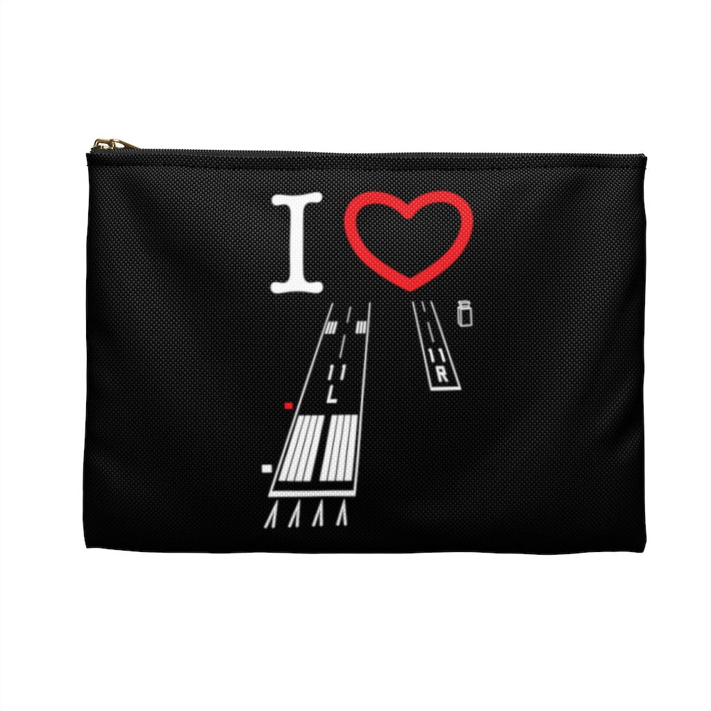 Torrance Airport Runways 29L - 29R / 11L - 11R Accessory Pouch (black)