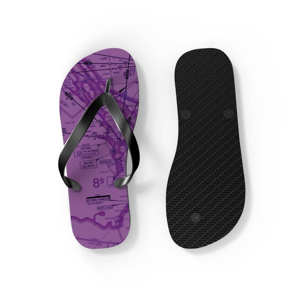 Aeronautical Chart Flip-Flops (ELUS1/purple)