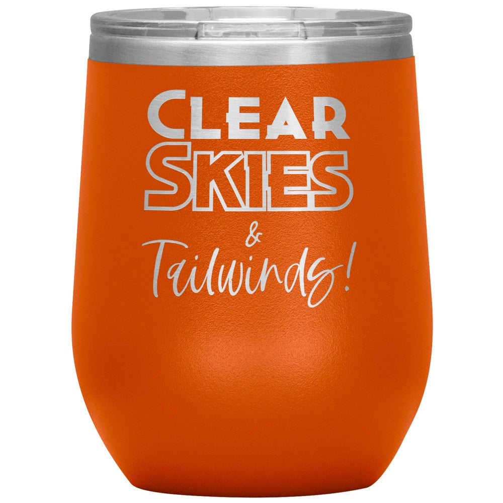 Clear skies & tail winds - 12 oz. tumbler