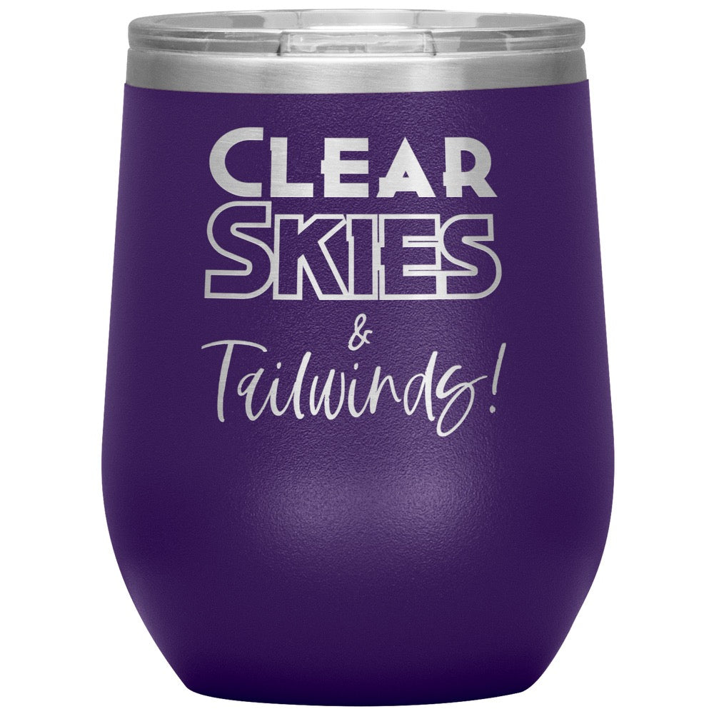 Clear skies & tail winds - 12 oz. tumbler