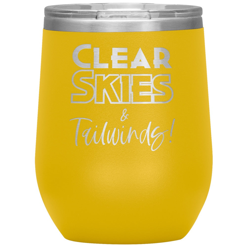 Clear skies & tail winds - 12 oz. tumbler