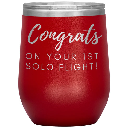 Congrats on your 1st Solo Flight! - 12 oz. tumbler