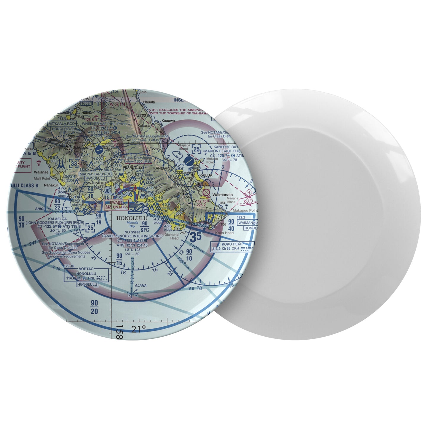 Honolulu Sectional Chart - dinner plate