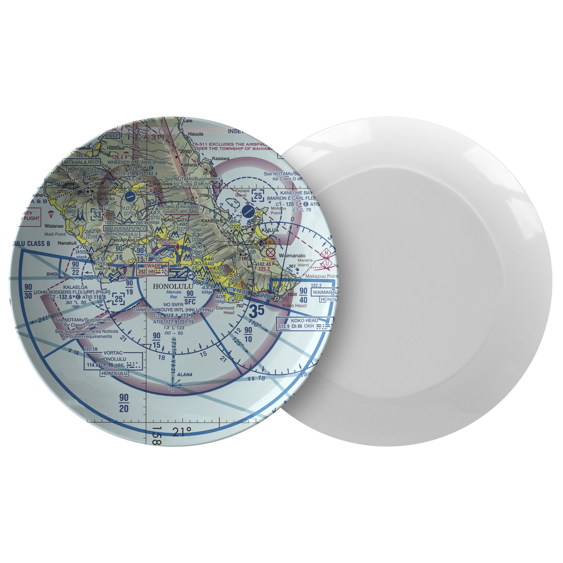 Honolulu Sectional Chart - dinner plate