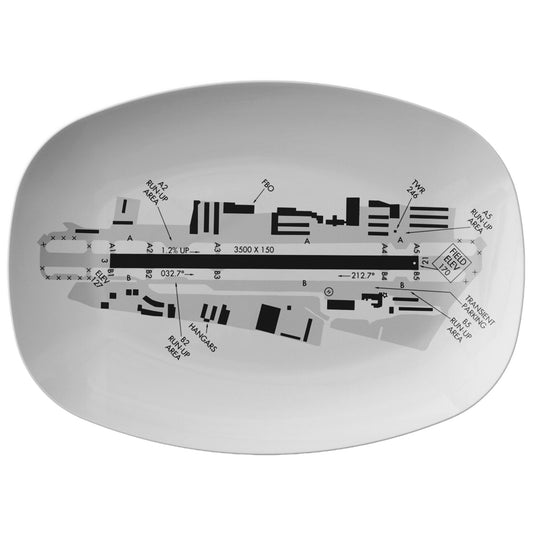 Santa Monica Airport taxi diagram - serving platter