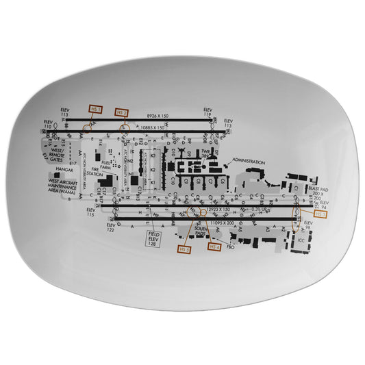 Los Angeles International Airport taxi diagram - serving platter