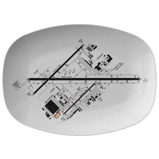 Long Beach Airport taxi diagram - serving platter