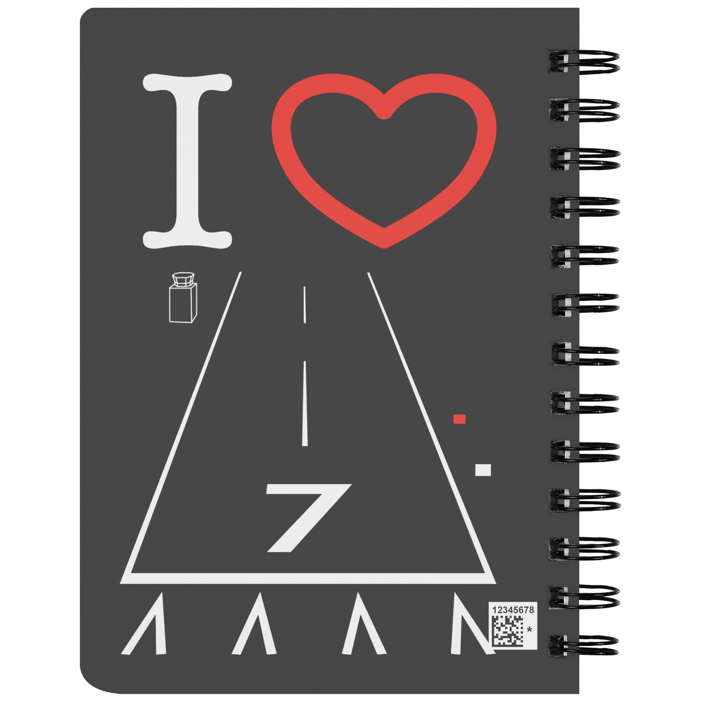Hawthorne Airport Runway 25 / Runway 7 spiral notebook