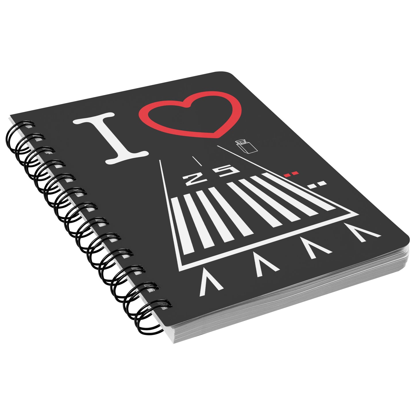 Hawthorne Airport Runway 25 / Runway 7 spiral notebook