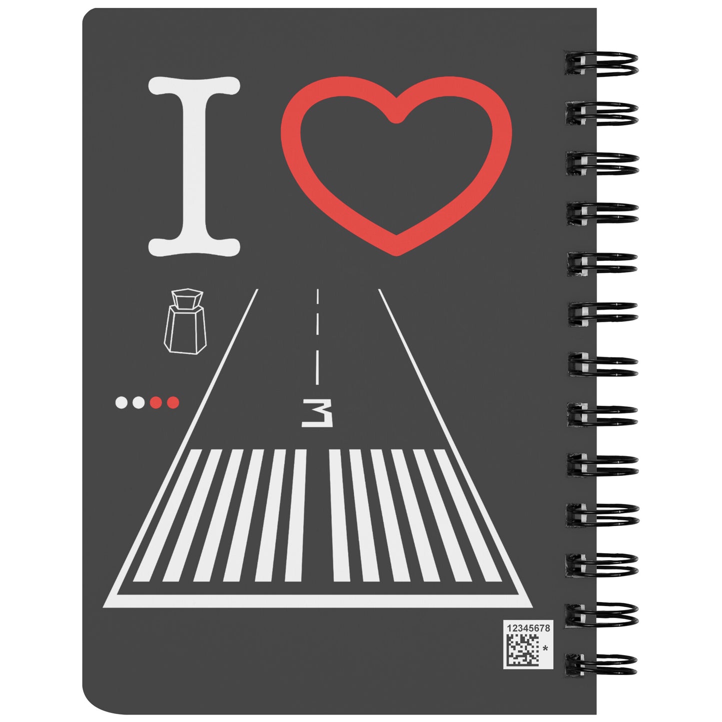 Santa Monica Airport Runway 21 / Runway 3 - spiral notebook