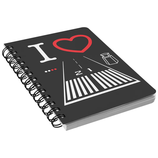 Santa Monica Airport Runway 21 / Runway 3 - spiral notebook
