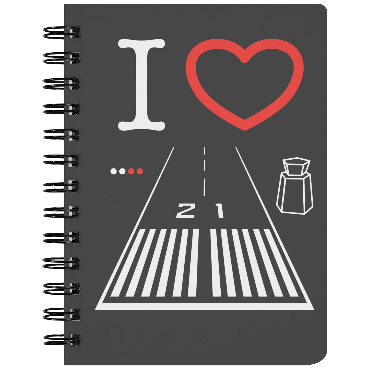 Santa Monica Airport Runway 21 / Runway 3 - spiral notebook