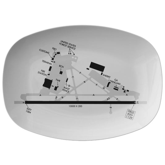 San Bernardino Airport taxi diagram - serving platter