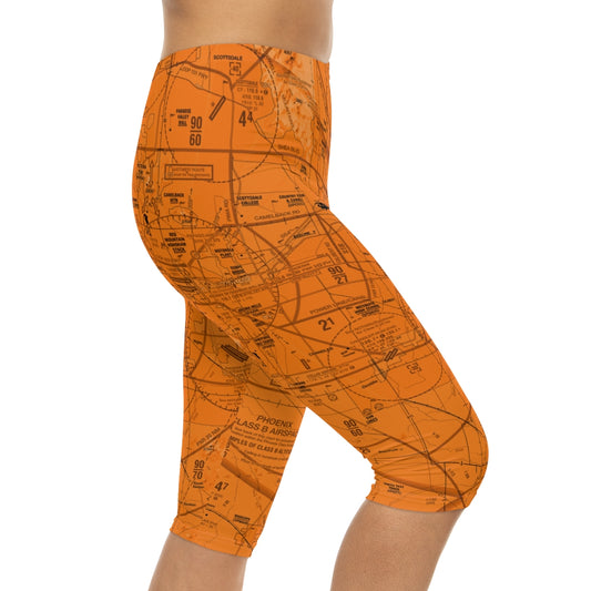 Phoenix TAC Chart capri leggings (orange)