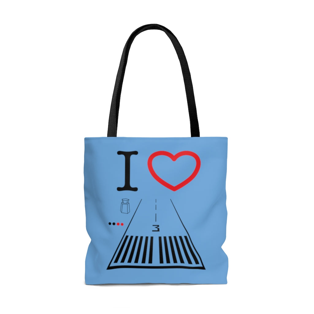 Santa Monica Airport Runway 21 / 3 - tote bag (lt. blue)