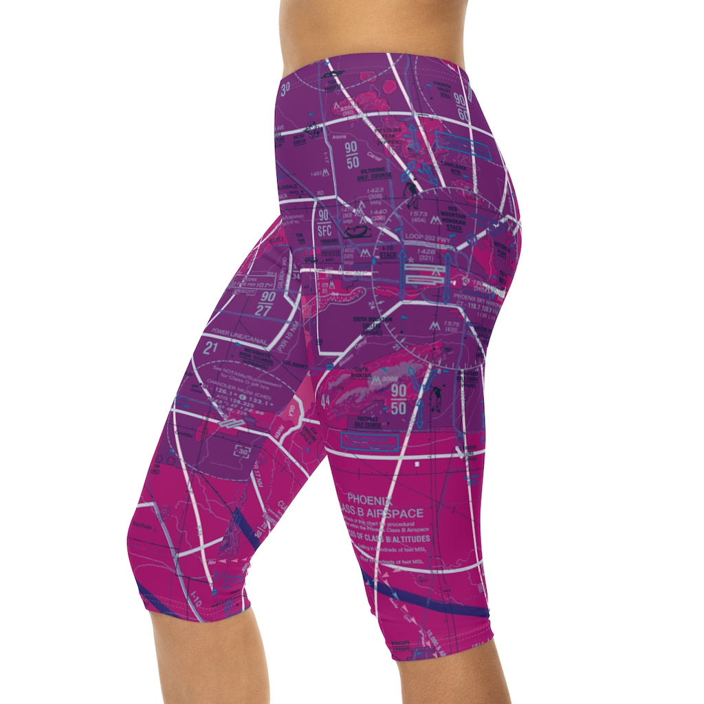 Phoenix TAC Chart capri leggings (purple)