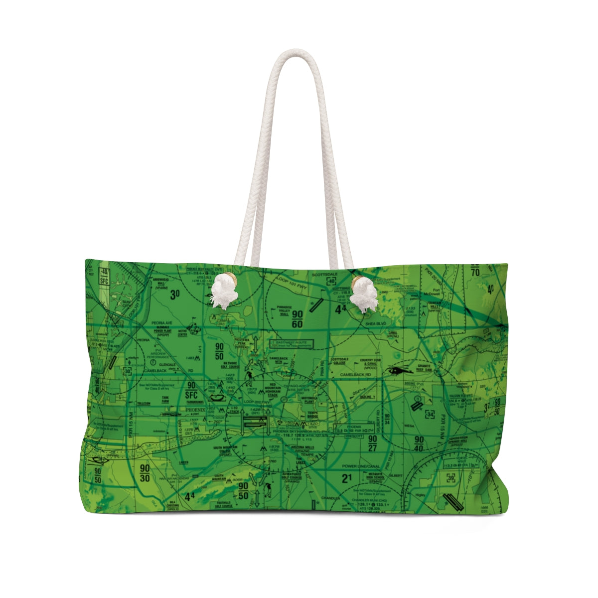 Aeronautical Chart weekender tote bag (PHX/green)