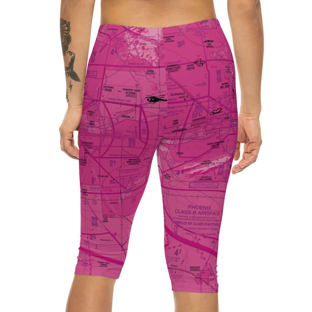 Phoenix TAC Chart capri leggings (pink)