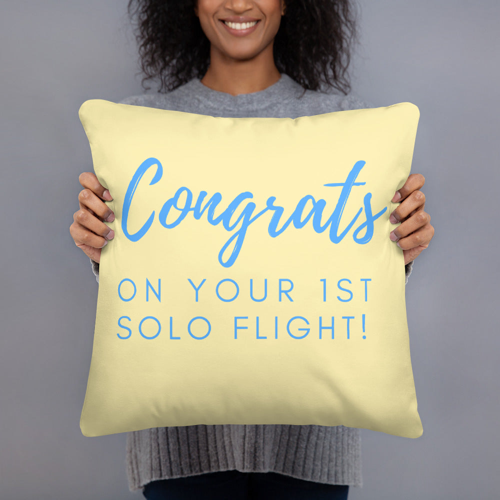 Congrats on your 1st Solo Flight - Basic Pillow