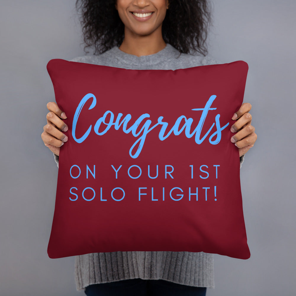 Congrats on your 1st Solo Flight - Basic Pillow