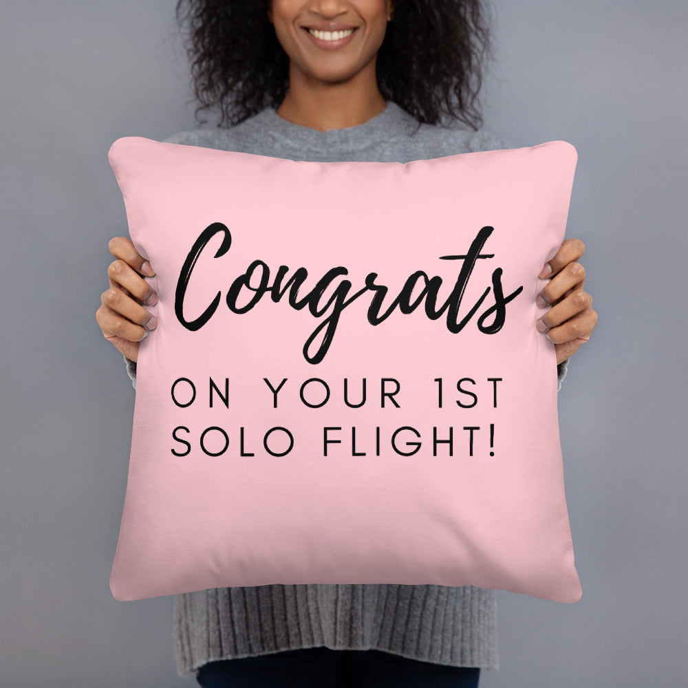 Congrats on your 1st Solo Flight - Basic Pillow