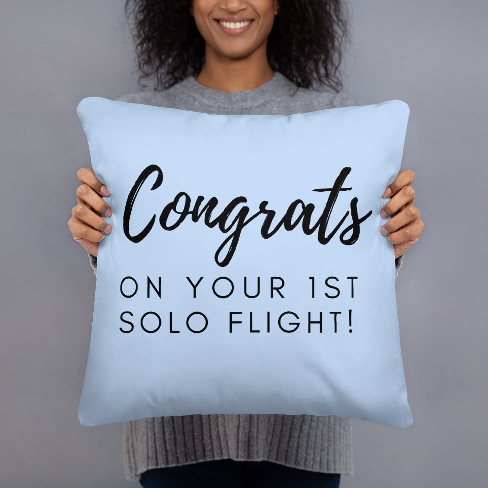 Congrats on your 1st Solo Flight - Basic Pillow