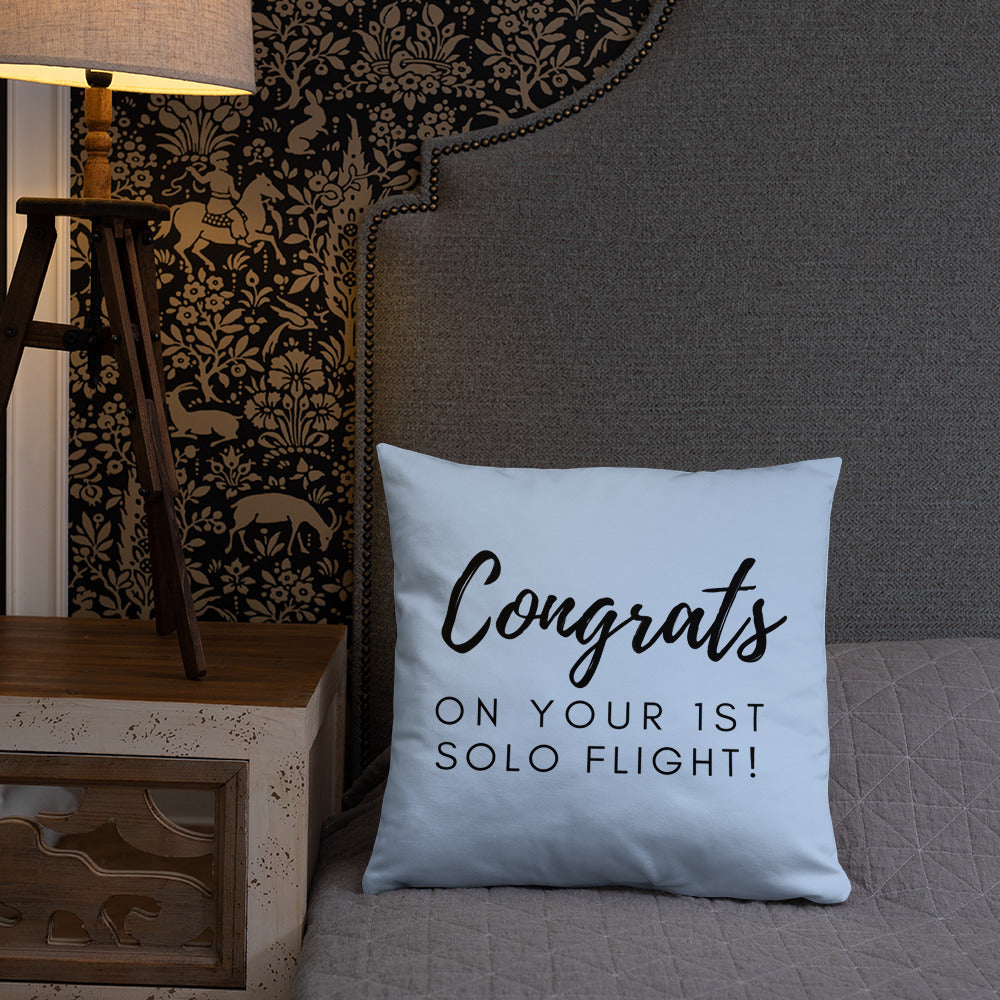 Congrats on your 1st Solo Flight - Basic Pillow