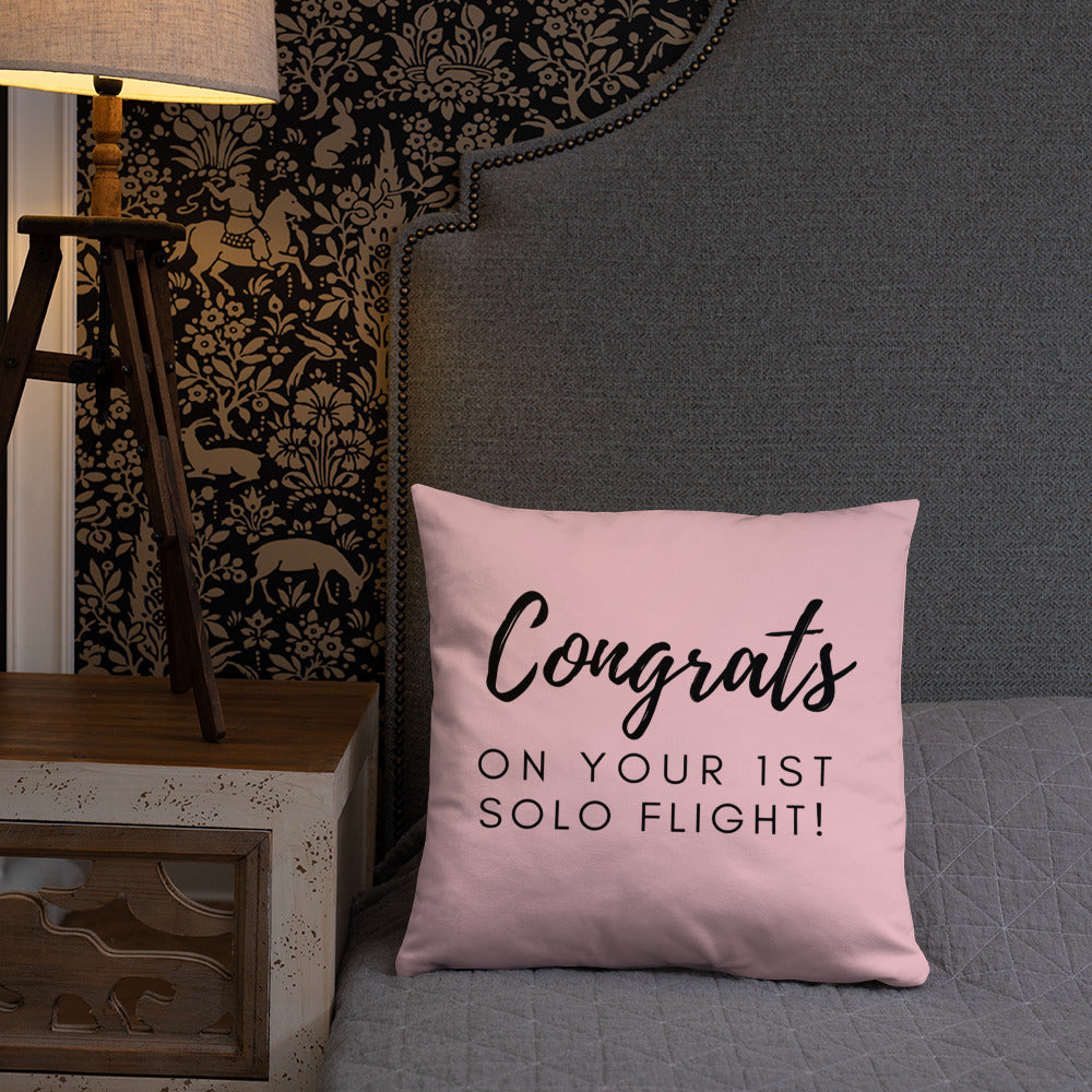 Congrats on your 1st Solo Flight - Basic Pillow