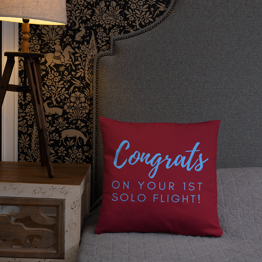 Congrats on your 1st Solo Flight - Basic Pillow