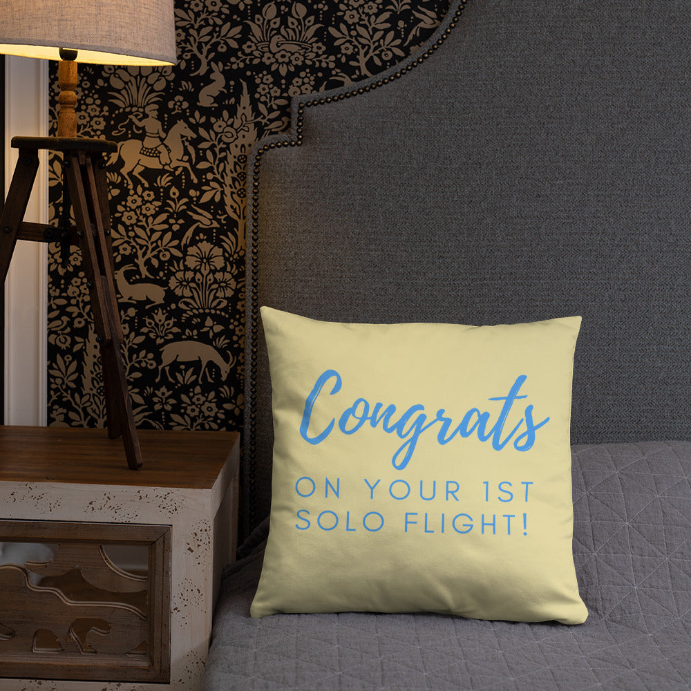 Congrats on your 1st Solo Flight - Basic Pillow