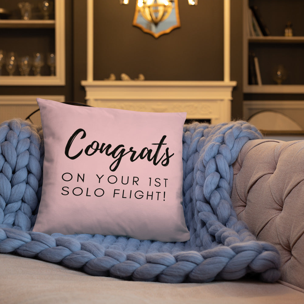 Congrats on your 1st Solo Flight - Basic Pillow