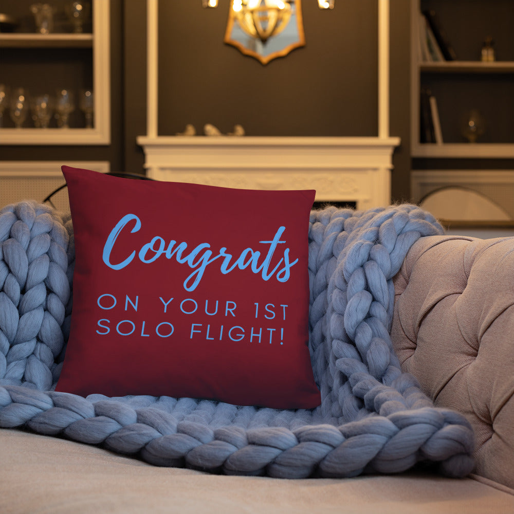 Congrats on your 1st Solo Flight - Basic Pillow