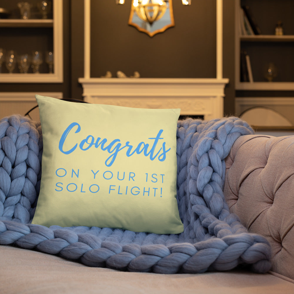 Congrats on your 1st Solo Flight - Basic Pillow